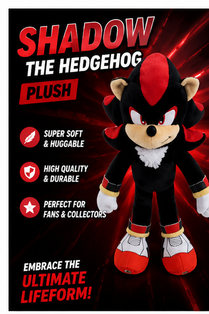 Shadow the Hedgehog Plush